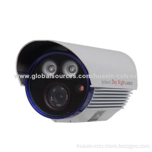 CCTV Water-resistant Camera with 1/4-inch DIS and 2 Pieces IR LEDs for Day/Night Cameras